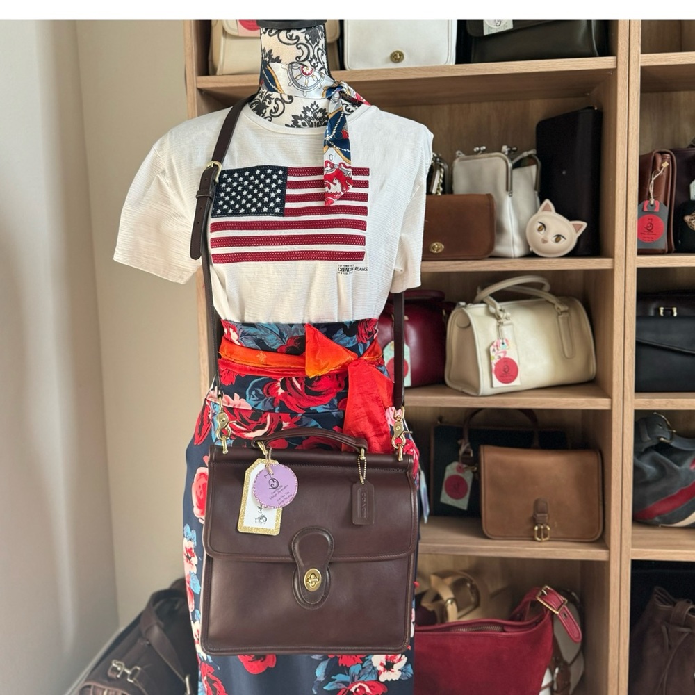❤️SOLD❤️Vintage Coach Mahogany Willis Bag 9927 - Picture 9 of 14